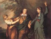 REYNOLDS, Sir Joshua Garrick Between tragedy and comedy oil painting on canvas